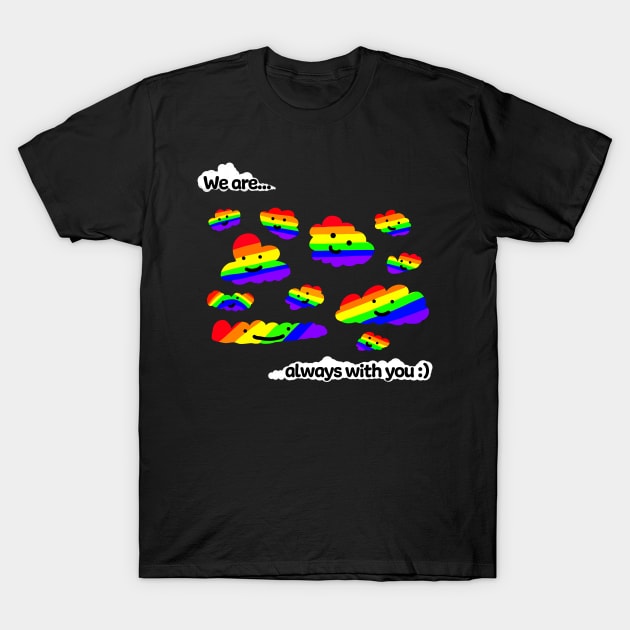 Iridescent Clouds T-Shirt by moritomomi